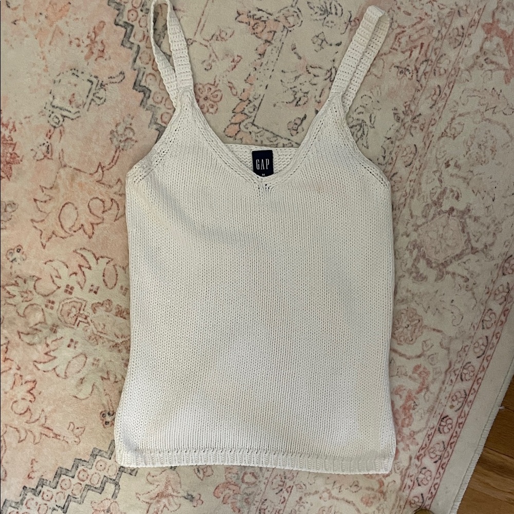 GAP Women's Cream Knit Tank Top